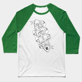 Classic tattoo dagger skateboard - sk8all Baseball T-Shirt